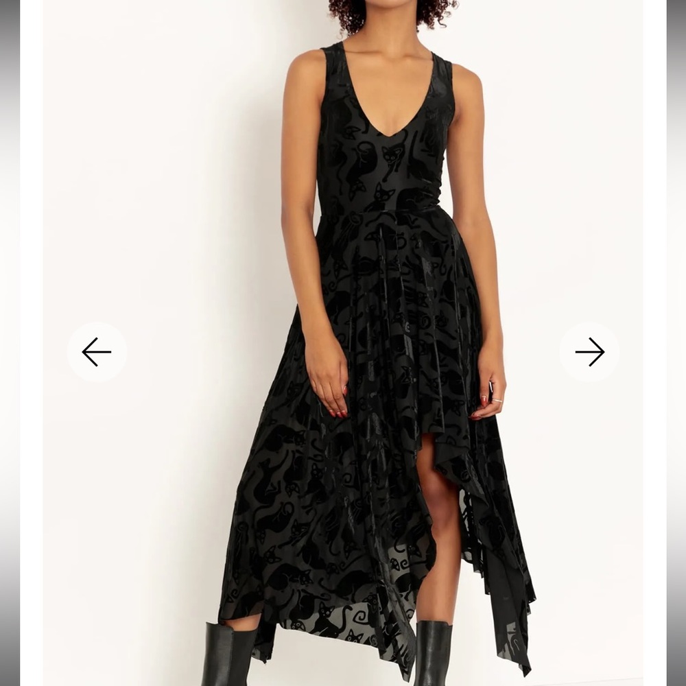 Blackmilk BURNED VELVET CATS DANCE STAR DRESS